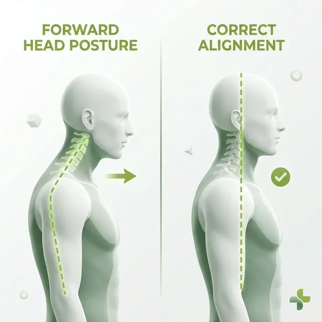 سر جلو (Forward Head Posture): علل، عوارض و ۶ حرکت اصلاحی در خانه