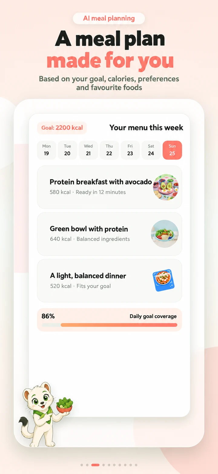 Illustrated preview: Plan your week